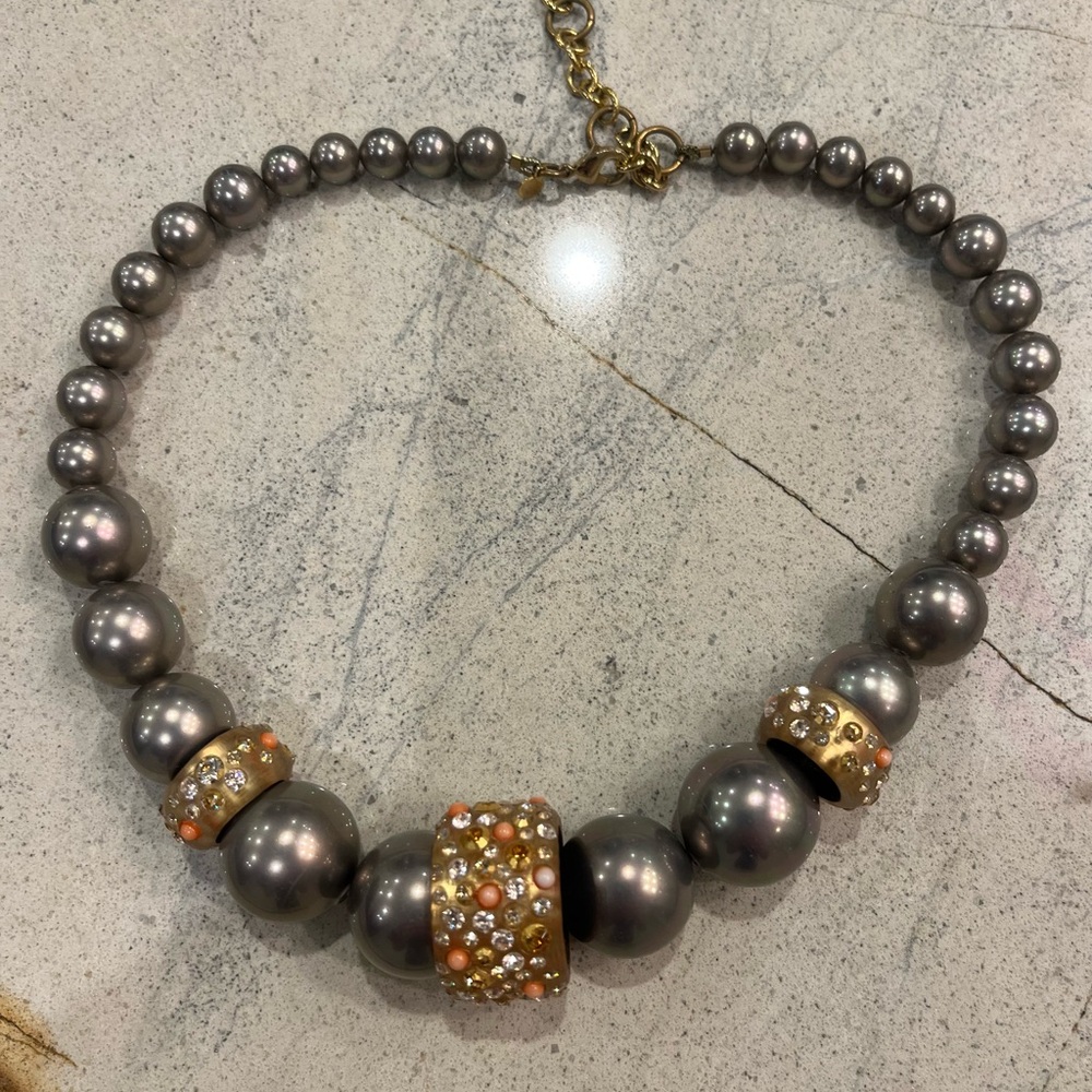 Alexis Bittar oversized black pearl necklace